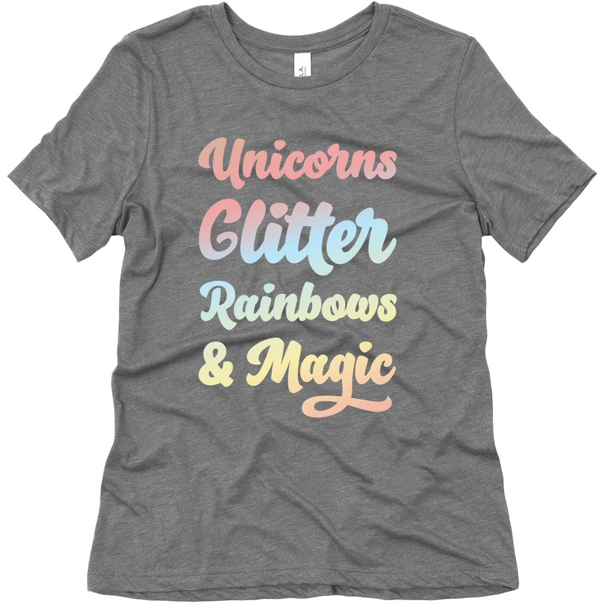 Unicorns Glitter Rainbows & Magic Women's Triblend Tee